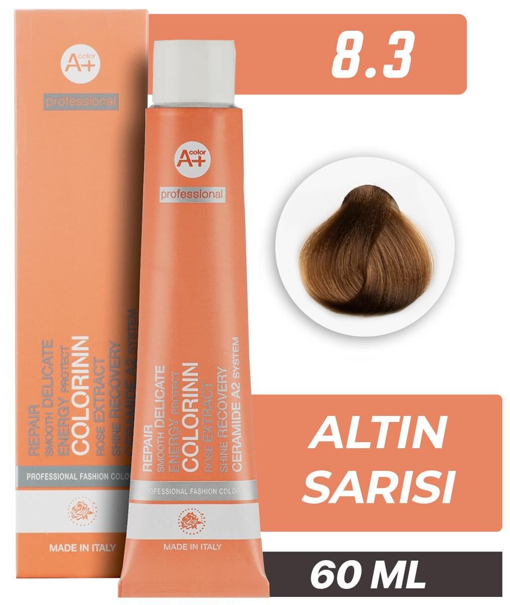 Colorinn Professional Tüp Saç Boyası 8.3 Altın Sarısı 60 ml