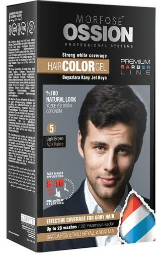 Morfose Ossion Men Jel Saç Boyası 5 Light Brown Açık Kahverengi