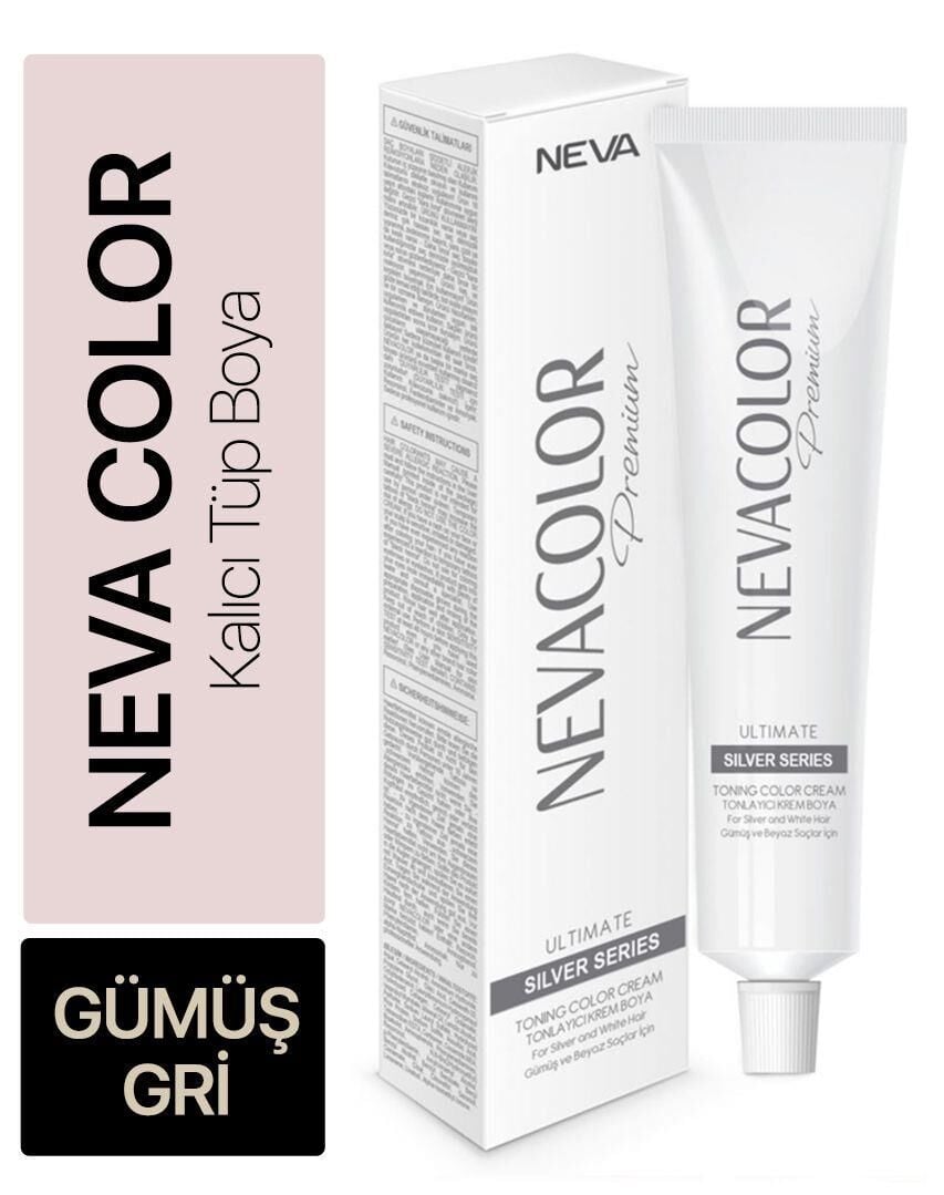 Neva Color Tüp Saç Boyası Gümüş Gri 50 ml