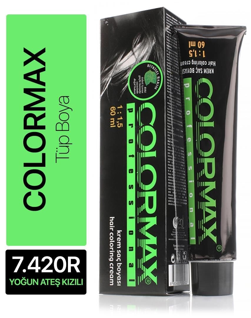 Colormax Tüp Saç Boyası 7.420R Yoğun Ateş Kızılı 60 ml