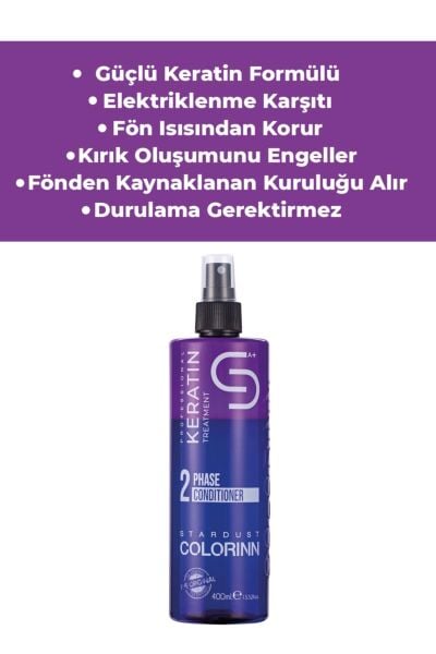Colorinn Keratin İçerikli Çift Fazlı Fön Suyu 400 ml