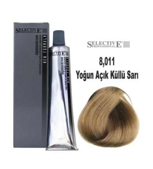 Selective Professional Tüp Saç Boyası 8.011 Yoğun Küllü Açık Sarı 60 ml