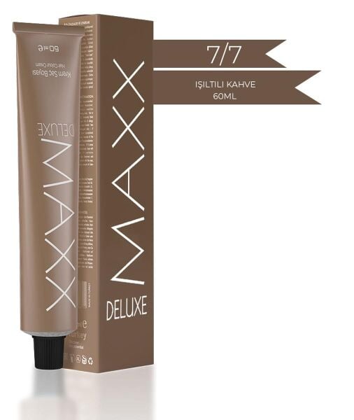 Maxx Deluxe Tüp Krem Saç Boyası 7.7 Işıltılı Kahve 60 ml