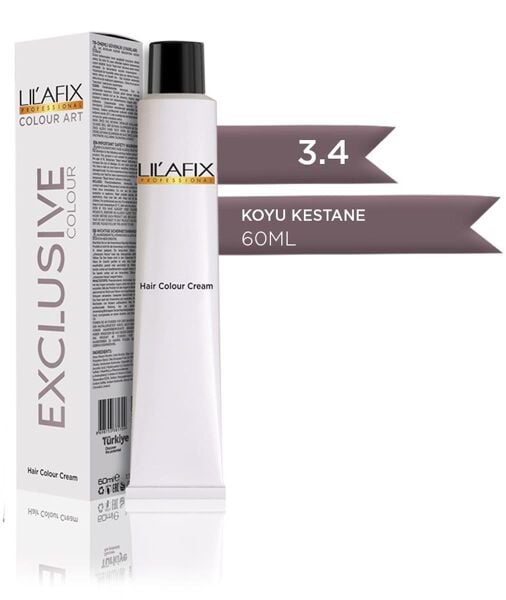 Lilafix Krem Tüp Saç Boyası 3.4 Exclusive Koyu Kestane 60 ml