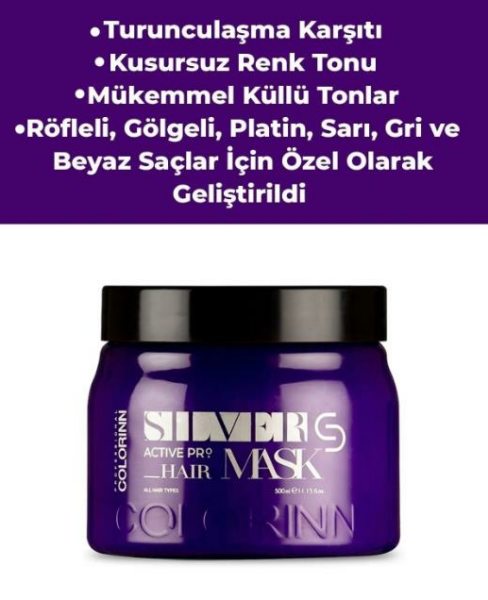 Colorinn Silver Active Pro Saç Maskesi 500 ml