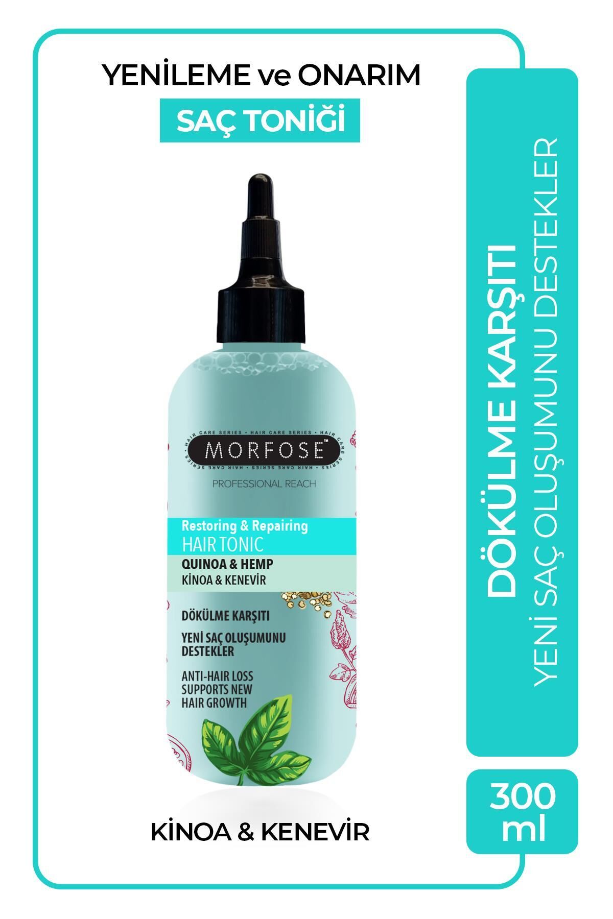 Morfose Kinoa ve Kenevir İçeren Dökülme Karşıtı Saç Toniği 300 ml