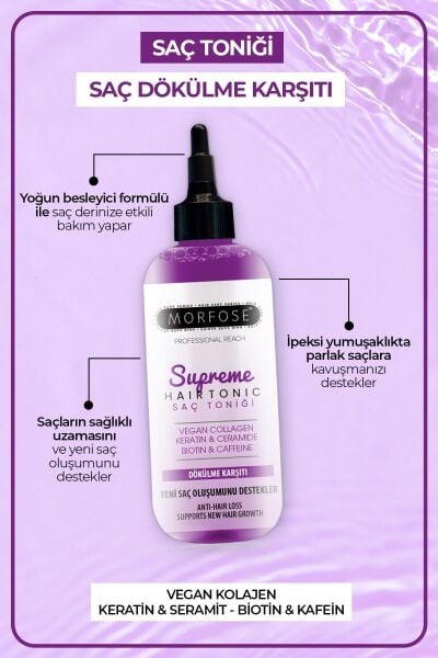 Morfose Supreme Vegan Kolajen İçeren Dökülme Karşıtı Saç Toniği 300 ml