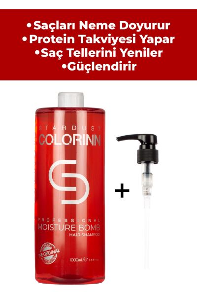 Colorinn Moisture Bomb Saç Oluşumunu Destekleyen Ve Dökülmeyi Engelleyen Şampuan 1000 ml