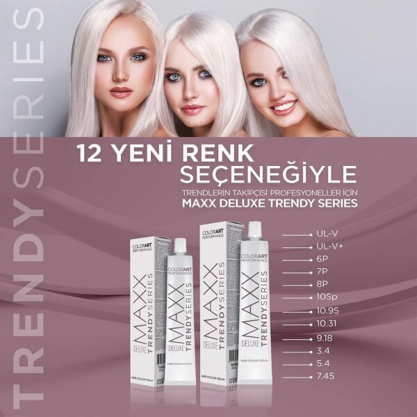 Maxx Deluxe Tüp Krem Saç Boyası 10SP Açık Gümüş İnci 60 ml