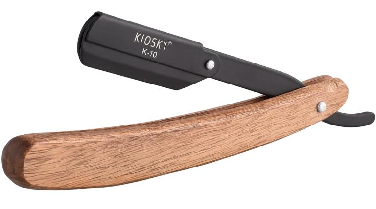 Kioski Ahşap Saplı Metal Kuaför Ustura