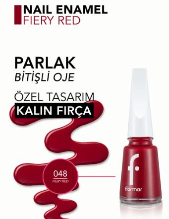 Flormar Nail Enamel 048 Fiery Red Oje