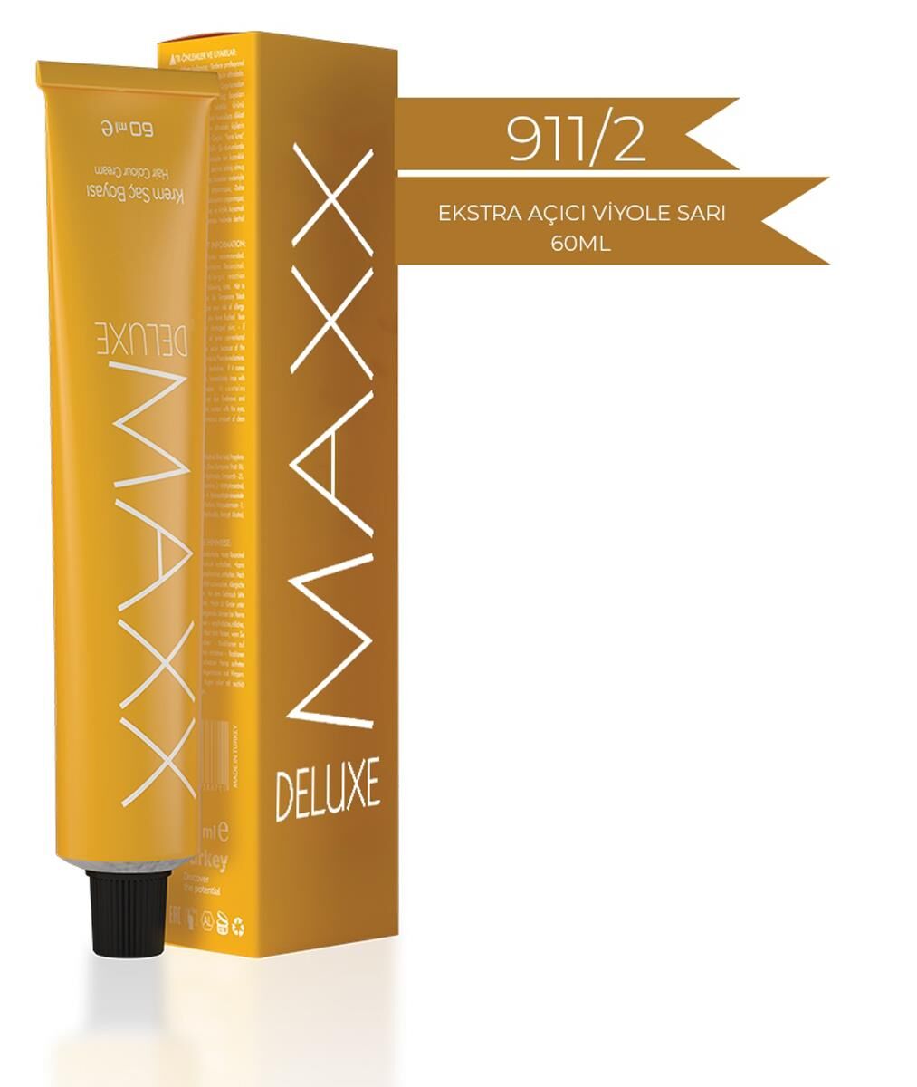 Maxx Deluxe Tüp Krem Saç Boyası 911.2 Ekstra Açıcı Viyole Sarı 60 ml