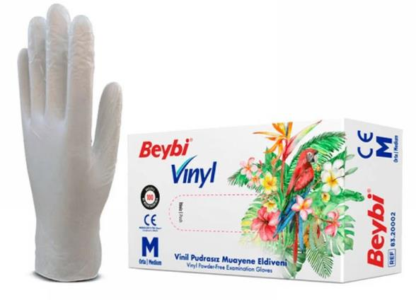 Beybi Vinil Eldiven Pudrasız Medium 100 Adet