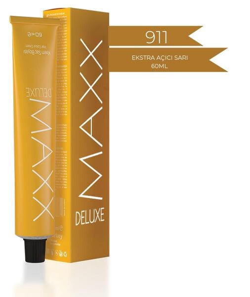 Maxx Deluxe Tüp Krem Saç Boyası 911 Ekstra Açıcı Sarı 60 ml