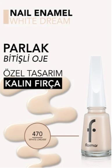 Flormar Nail Enamel 470 White Dream Oje