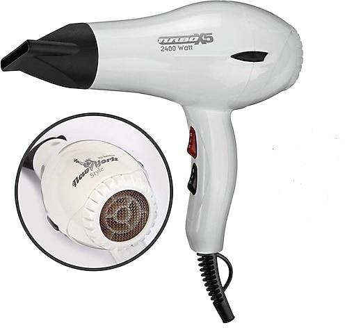 Hector New York Style Turbox5 Profesyonel Fön Makinesi 2400 Watt Gümüş