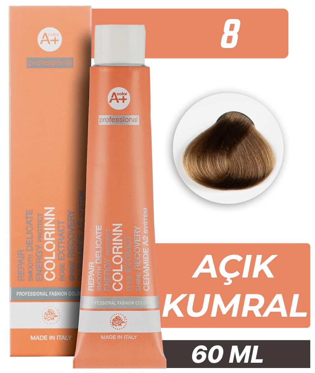 Colorinn Professional Tüp Saç Boyası 8 Açık Kumral 60 ml