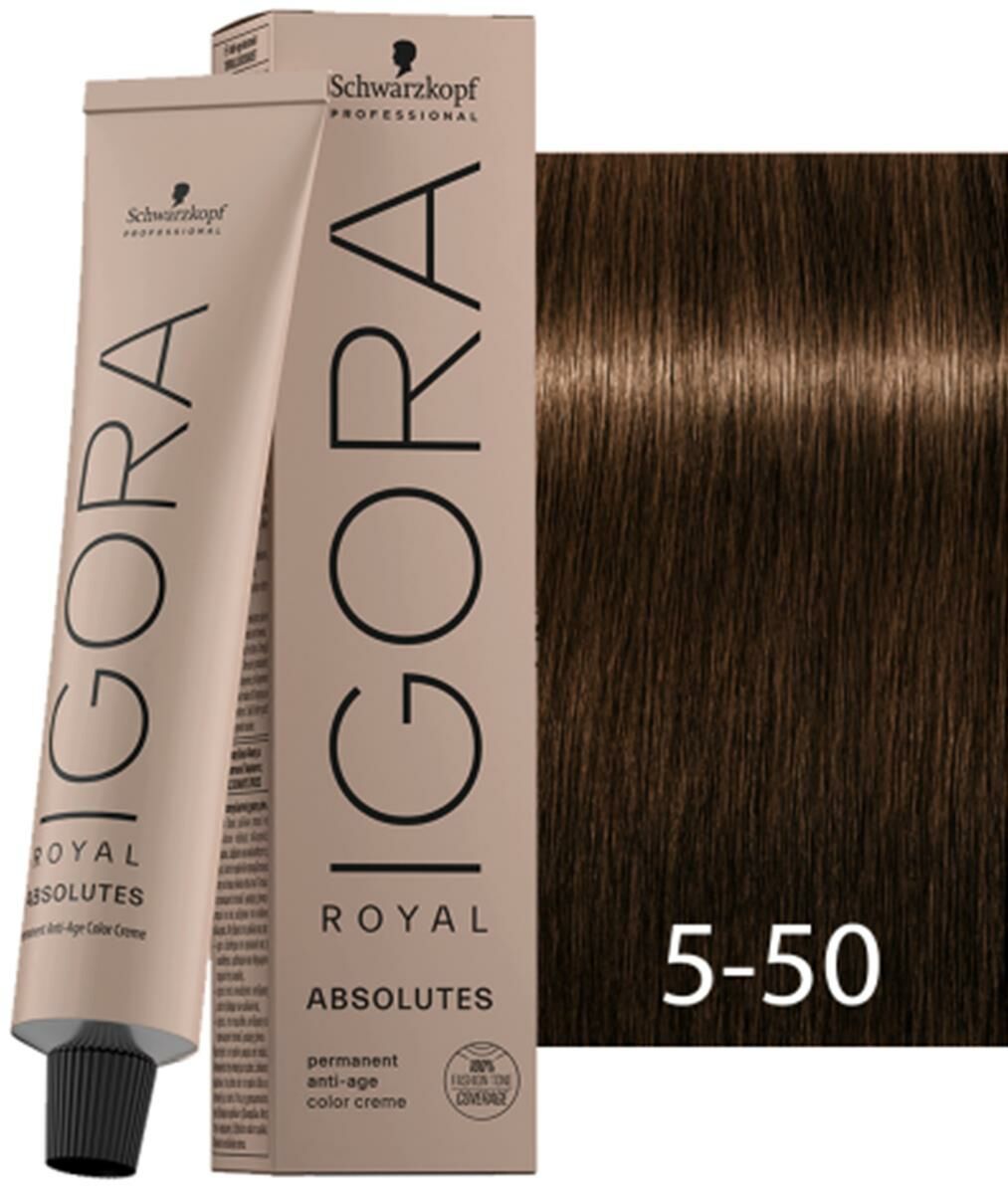 Schwarzkopf Igora Royal Absolutes Saç Boyası 5-50 Açık Kahve Doğal Altın 60 ml