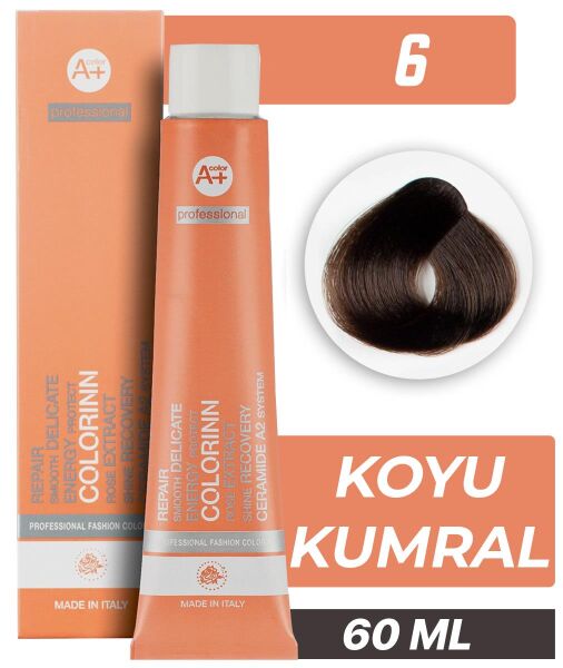 Colorinn Professional Tüp Saç Boyası 6 Koyu Kumral 60 ml