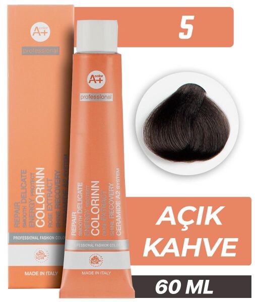 Colorinn Professional Tüp Saç Boyası 5 Açık Kahve 60 ml