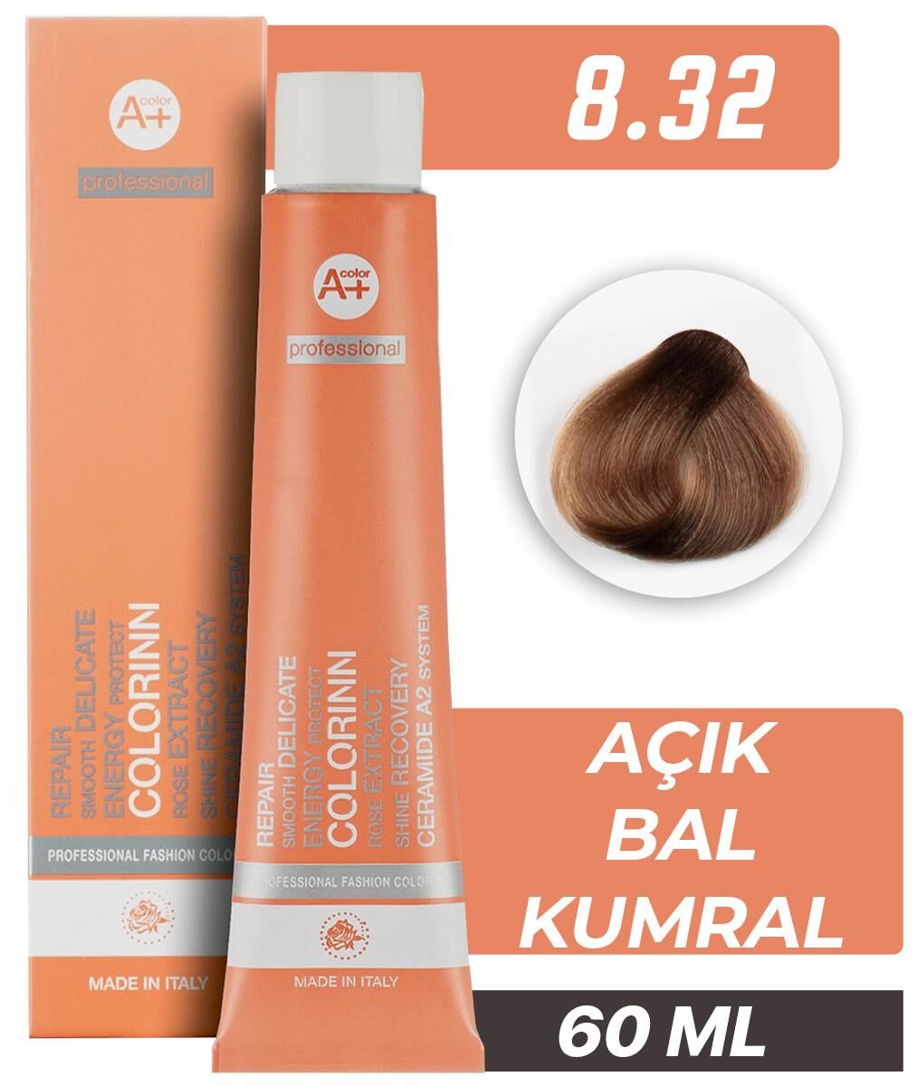 Colorinn Professional Tüp Saç Boyası 8.32 Açık Bal Kumral 60 ml