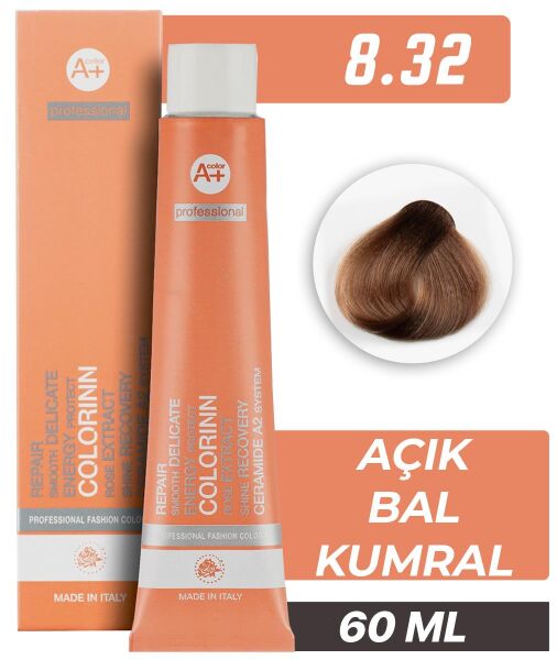 Colorinn Professional Tüp Saç Boyası 8.32 Açık Bal Kumral 60 ml