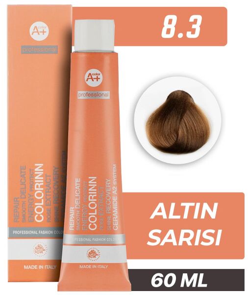 Colorinn Professional Tüp Saç Boyası 8.3 Altın Sarısı 60 ml