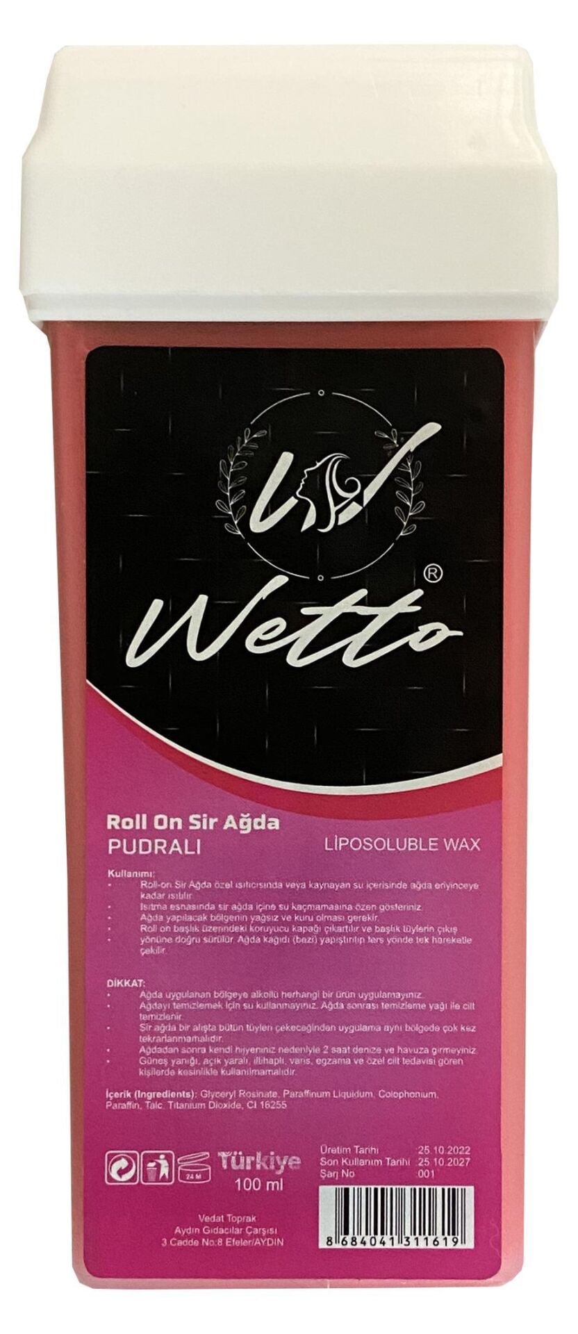 Wetto Kartuş Ağda Pudralı 100 ml