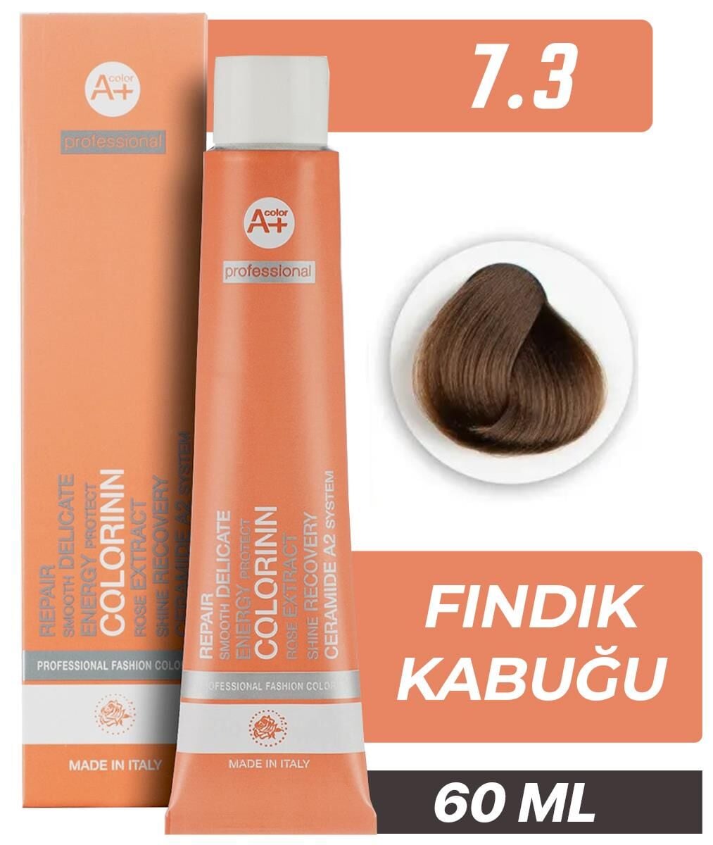 Colorinn Professional Tüp Saç Boyası 7.3 Fındık Kabuğu 60 ml