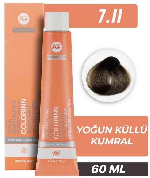Colorinn Professional Tüp Saç Boyası 7.11 Yoğun Küllü Kumral 60 ml