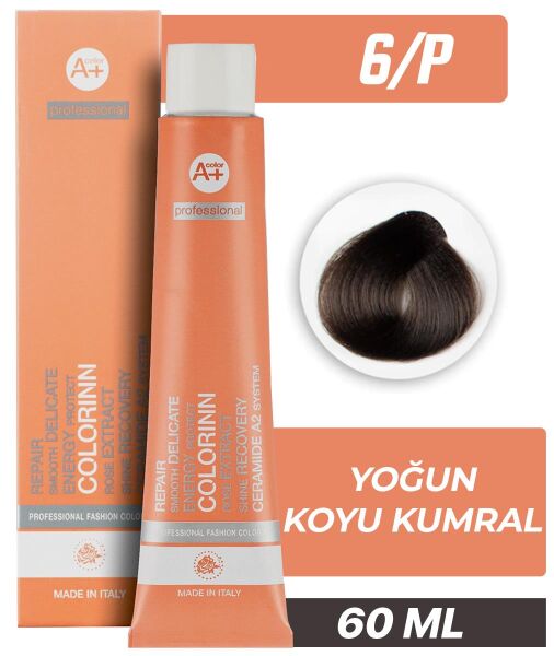 Colorinn Professional Tüp Saç Boyası 6-P Yoğun Koyu Kumral 60 ml