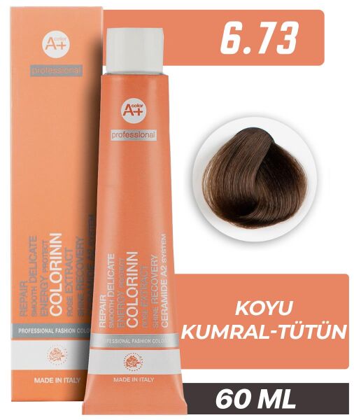 Colorinn Professional Tüp Saç Boyası 6.73 Koyu Kumral Tütün 60 ml