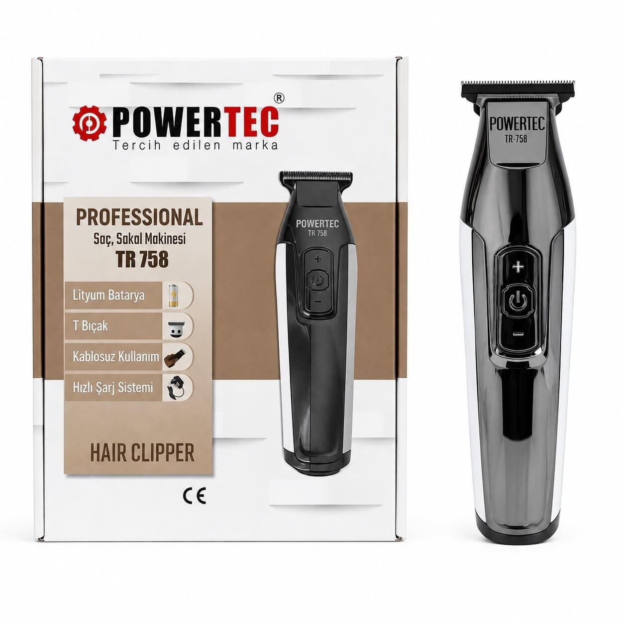 Powertec TR-758 Profesyonel Saç Sakal Tıraş Makinesi