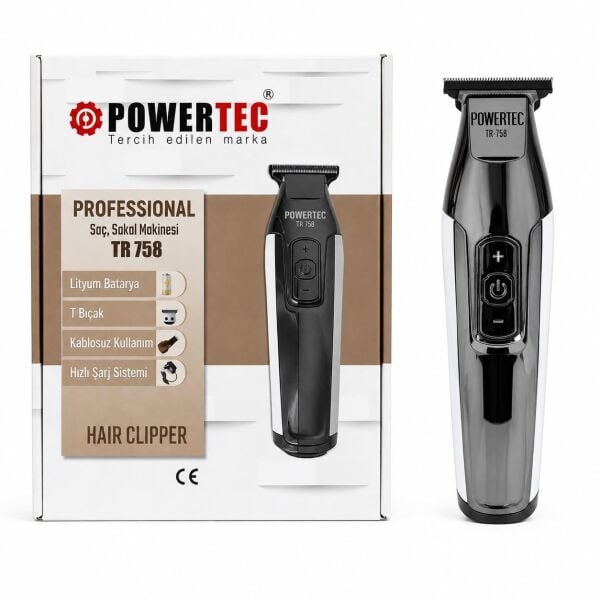 Powertec TR-758 Profesyonel Saç Sakal Tıraş Makinesi