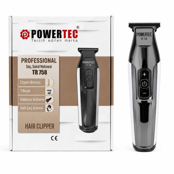 Powertec TR-758 Profesyonel Saç Sakal Tıraş Makinesi