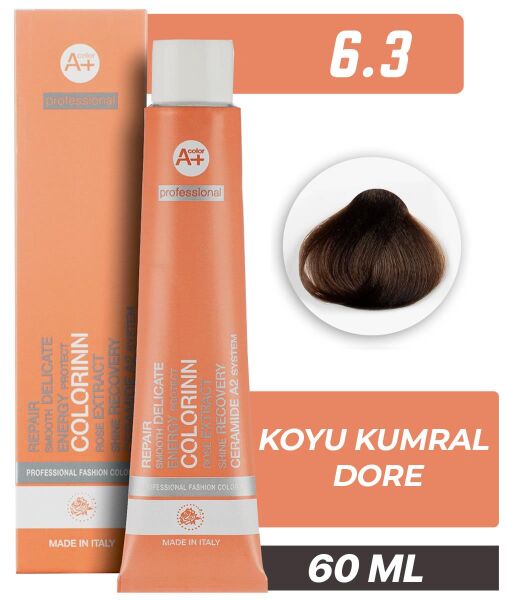 Colorinn Professional Tüp Saç Boyası 6.3 Koyu Kumral Dore 60 ml