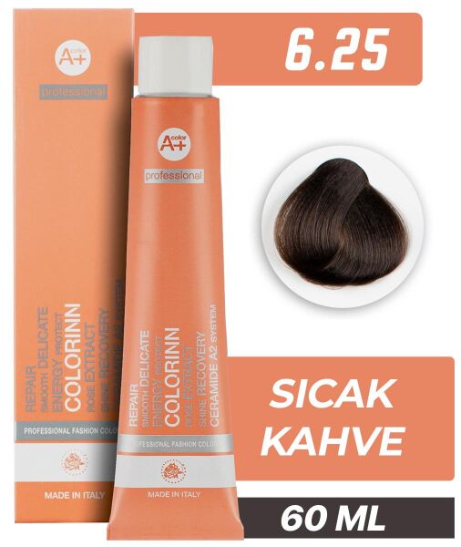 Colorinn Professional Tüp Saç Boyası 6.25 Sıcak Kahve 60 ml