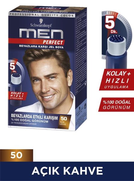 Schwarzkopf Men Perfect Saç Boyası 50 Açık Kahve