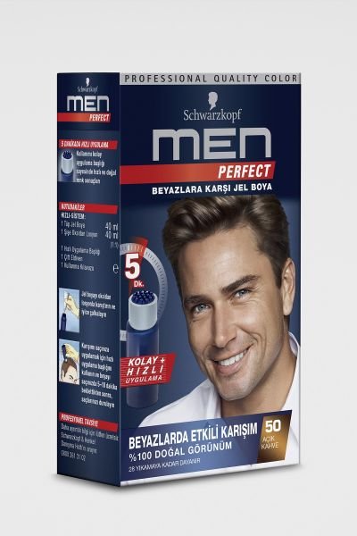 Schwarzkopf Men Perfect Saç Boyası 50 Açık Kahve