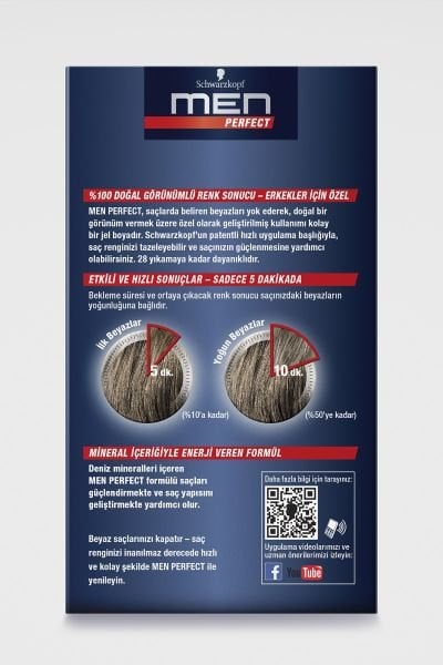 Schwarzkopf Men Perfect Saç Boyası 50 Açık Kahve