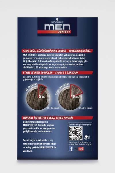 Schwarzkopf Men Perfect Saç Boyası 60 Kahve
