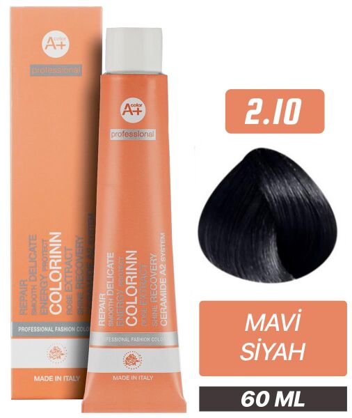 Colorinn Professional Tüp Saç Boyası 2.10 Mavi Siyah 60 ml