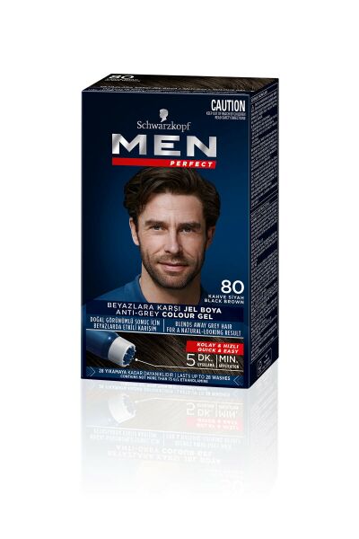 Schwarzkopf Men Perfect Saç Boyası 80 Kahve Siyah