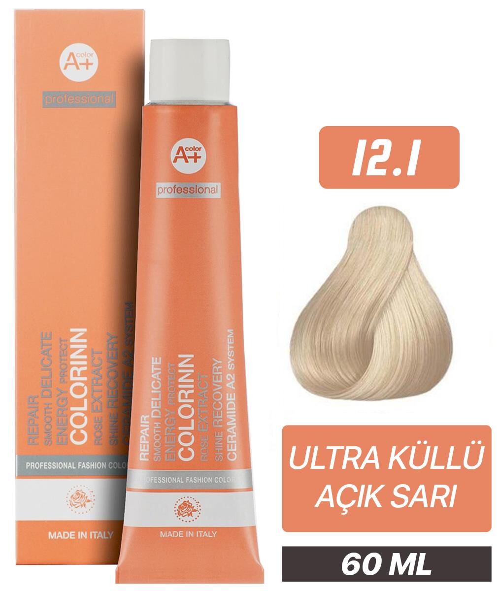 Colorinn Professional Tüp Saç Boyası 12.1 Ultra Küllü Açık Sarı 60 ml