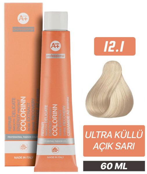 Colorinn Professional Tüp Saç Boyası 12.1 Ultra Küllü Açık Sarı 60 ml