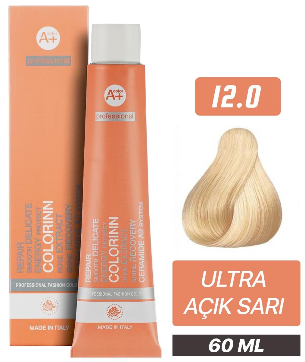 Colorinn Professional Tüp Saç Boyası 12.0 Ultra Açık Sarı