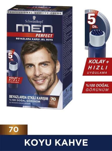 Schwarzkopf Men Perfect Saç Boyası 70 Koyu Kahve
