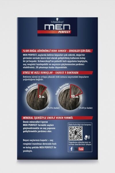 Schwarzkopf Men Perfect Saç Boyası 70 Koyu Kahve