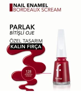 Flormar Nail Enamel 128 Bordeaux Scream Oje
