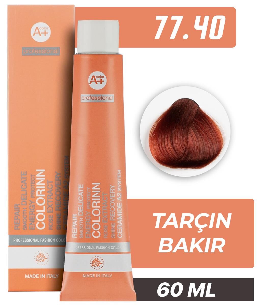 Colorinn Professional Tüp Saç Boyası 77.40 Tarçın Bakır 60 ml